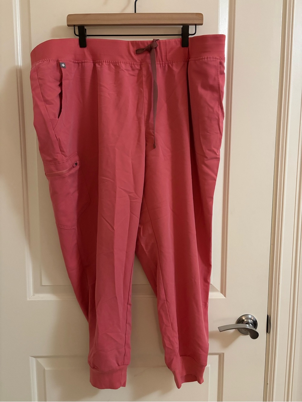 Figs Coral Drawstring Scrub Jogger Pants